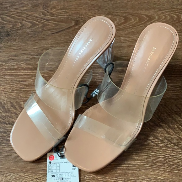 Zara clear mule sandal